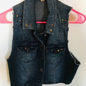 used jean vest jacket size small
